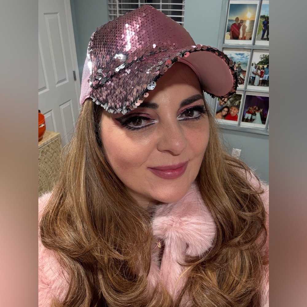 LEMME LOVE PINK SEQUIN HAT